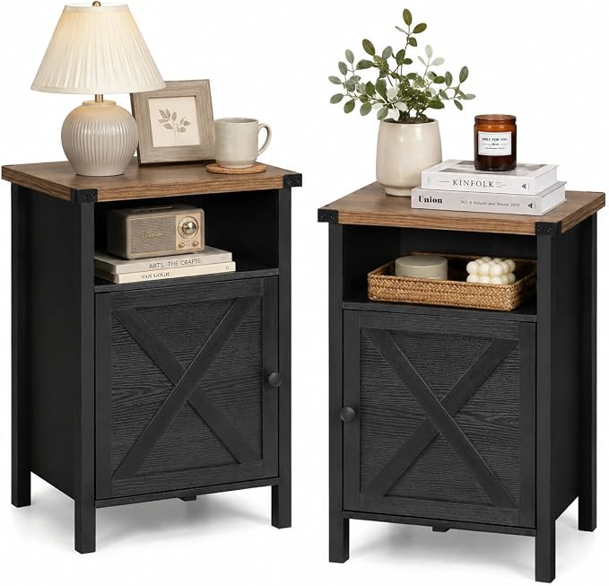 Farmhouse End Table, Nightstand by Catrimown