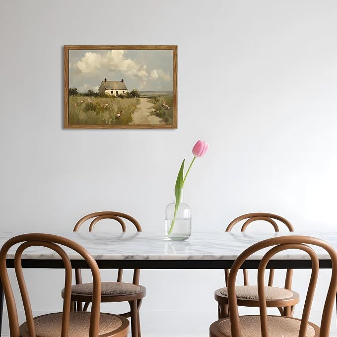 Vintage Farmhouse Wall Art, Country Cottage Wall Decor Paintings, Framed 3D - Image 4
