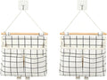 2 PCS Over Door Hanging Storage Bags Canvas Wall Mount Organizer by Alunsito