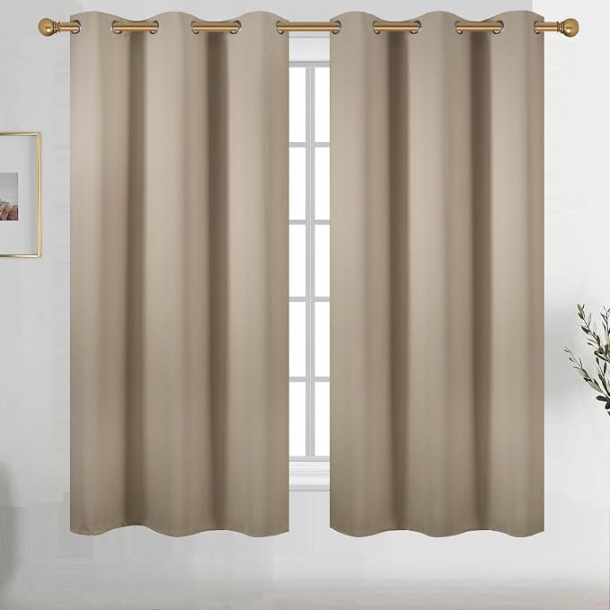 Diraysid Khaki Grommet Blackout Curtains by Diraysid%2C+refresh+your+life