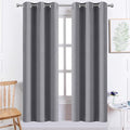 Yakamok Blackout Curtains 38x72 inch Grey Thermal Drapes-Bedroom | 2 panels by Yakamok