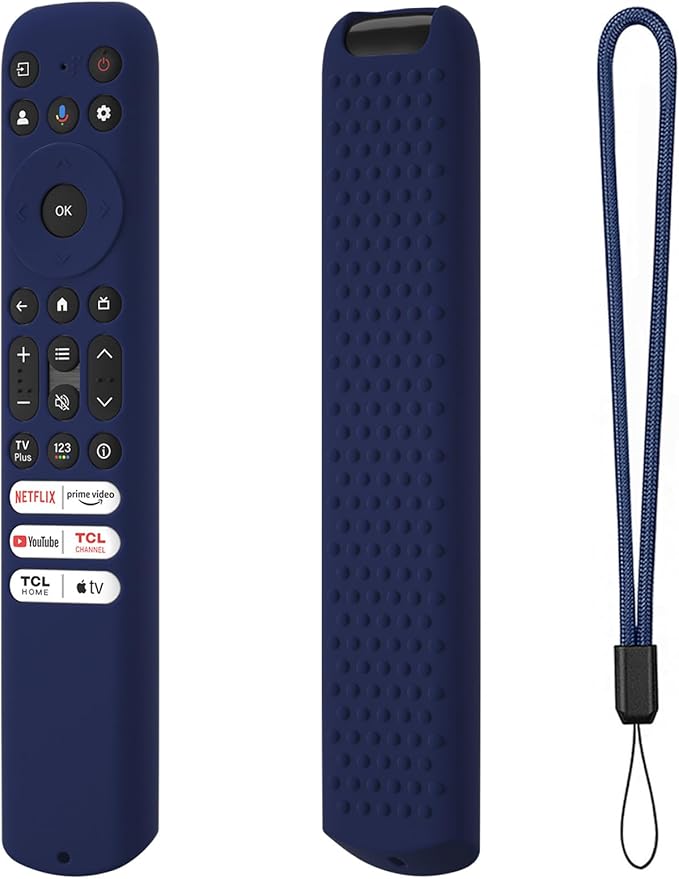 Silicone Remote Cover for TCL RC813 FMB1, Case Sleeve for TCL Remote RC813 FMB1 Protective Sleeve (Dark Blue)