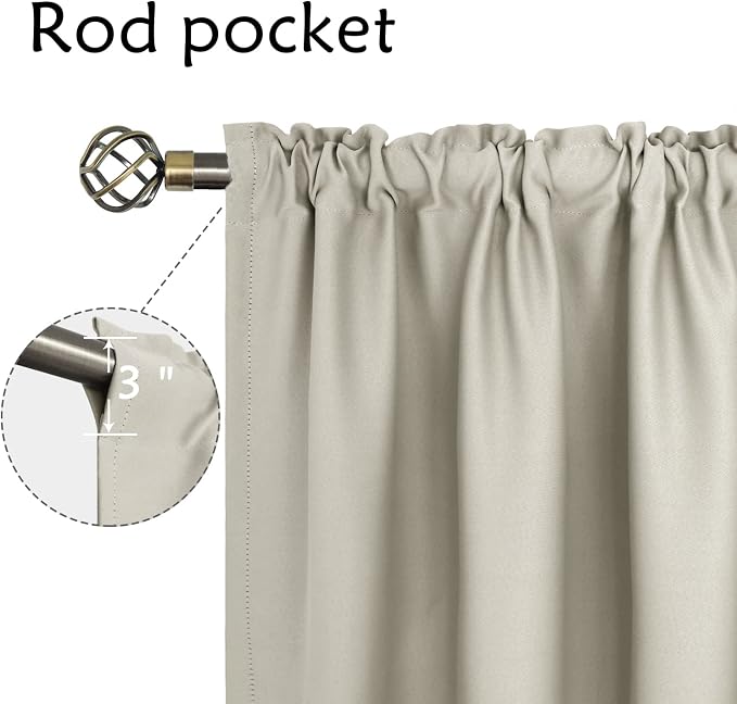 BGment Rod Pocket Blackout Curtains - Image 4