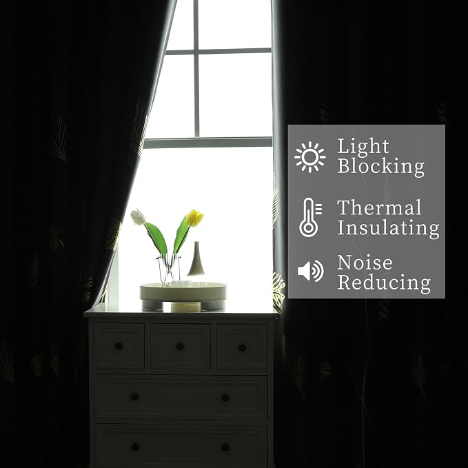 Dark Grey Blackout Curtains & Drapes 90 Inch Length 2 Panels Set - Image 6