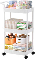 Volnamal Diaper Caddy, 3 Tier Rolling Cart by Volnamal