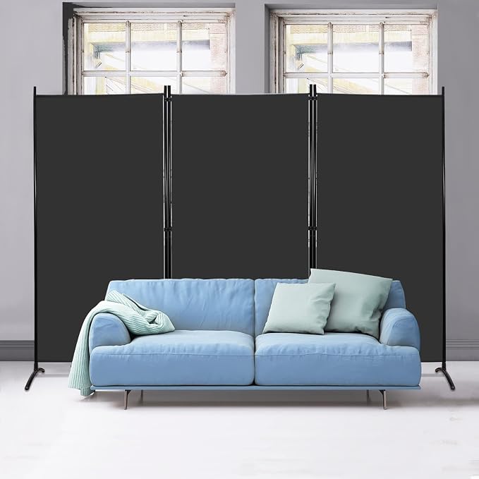 MAYOLIAH Partition Room Dividers 3 Panel Folding Privacy Screens 6 Ft Tall | by MayoliahHome