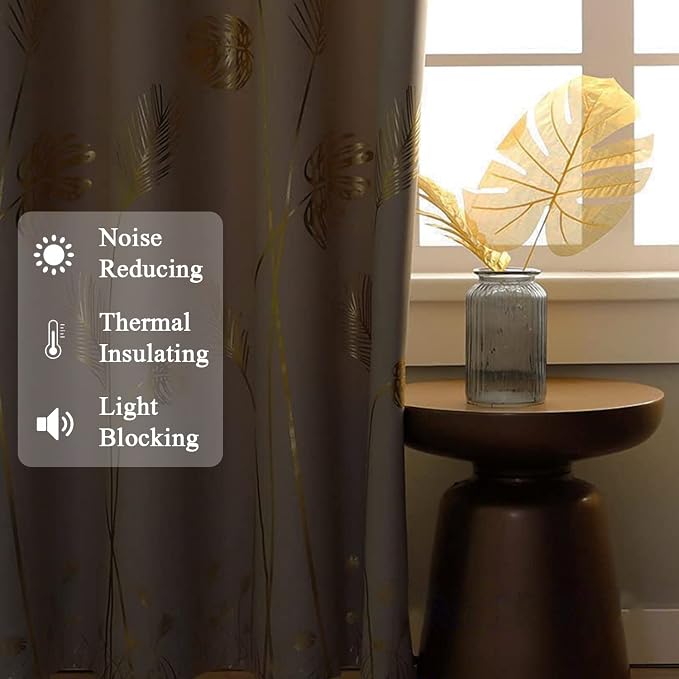 Cream Beige Curtain for Sliding Door 100W x 96L Inch Long Elegant Luxury Palm - Image 6