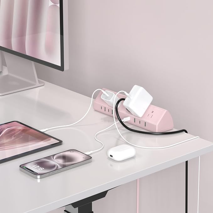 Jgstkcity Desk Clamp Power Strip USB C 45W, 8 USB, Fit 1.96'' Tabletop Edge - Image 4