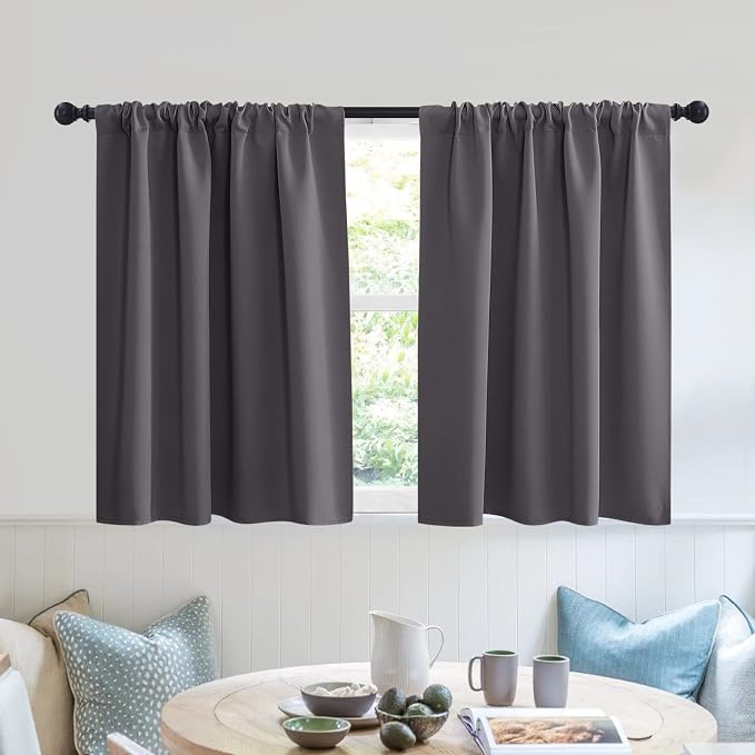 RYB HOME Short Blackout Privacy Curtains 30 inch Long by RYBHOME