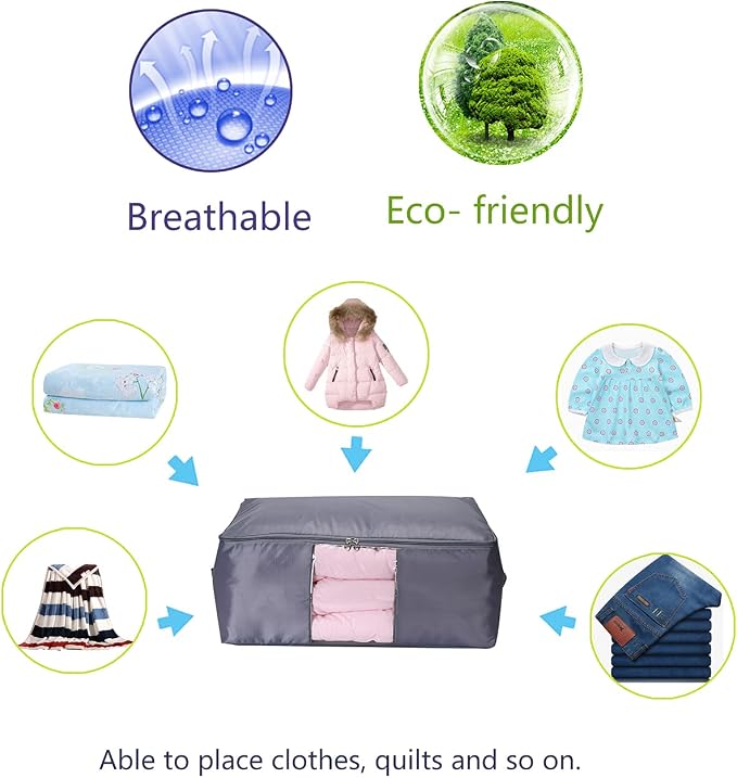 Comforter Storage Bags Containers, Pillow Beddings/Blanket Clothes Organizer - Image 5