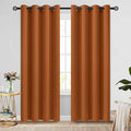 COSVIYA Grommet Room Darkening Brunt Orange Curtains 84 inch by COSVIYA