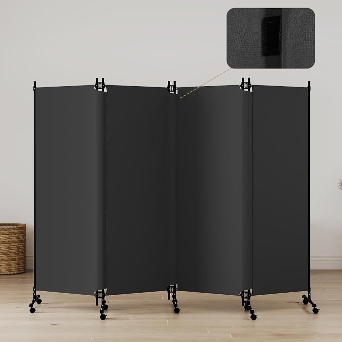 Kokorona 4 Panel Room Divider, 6FT Tall Folding Privacy Screen by Kokorona
