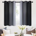 SimpleHome Ombre Black to Grey White Curtains by SimpleHome