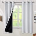 BGment Greyish White 100% Blackout Curtains by BGment