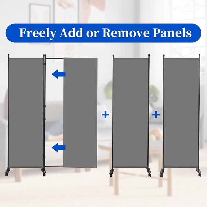 Room Divider 6FT 1 Panel Folding Privacy Screen - Image 3