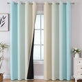 Aqua and Beige Ombre Blackout Curtains by ESTELARTEXTILER