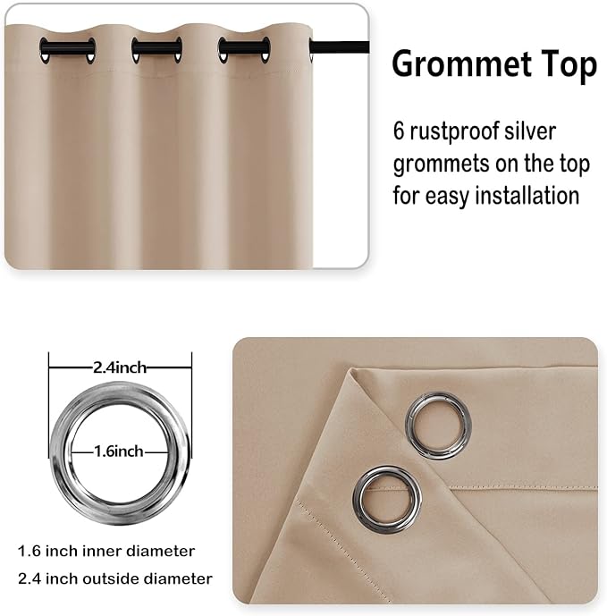 DWCN Blackout Curtains for Bedroom - Image 4