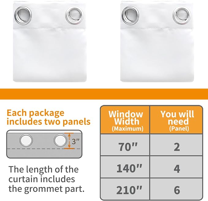YoungsTex Thermal 100% Blackout Curtains 80 Inch Length - Image 6