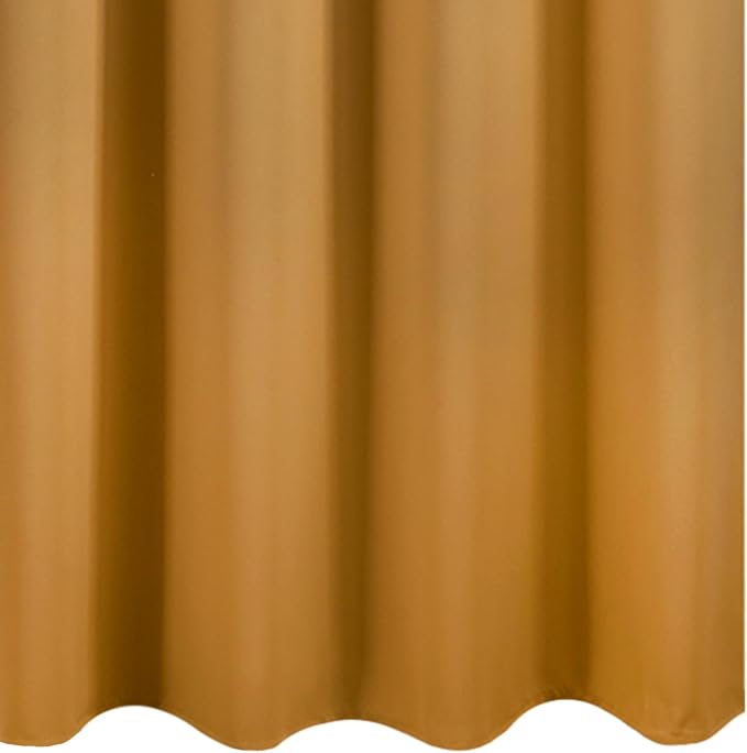 Blackout Curtains 52 x 90 inches Long Mustard Yellow Curtains Set of 2 Panels - Image 8