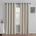 IGEMAEVE Blackout Curtains for Bedroom Grommets Cream 52" W x 84" L | Living by IGEMAEVE