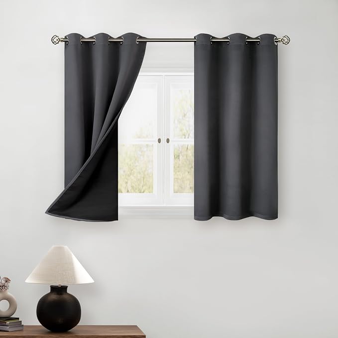BGment Short Blackout Curtains 30 Inch Length 2 Panels, Thermal Insulated Total by BGment