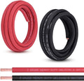 Shirbly 2 Gauge Battery Cable, 10FT Red + 10FT Black 2 AWG Pure Copper Wire Welding Cable, for Automotive, Battery, Solar and Generator, Standard USA OFC Wire