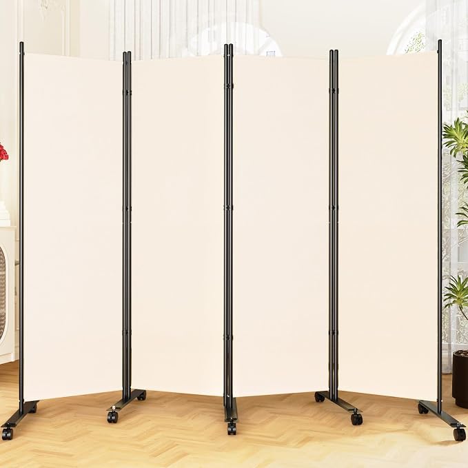SUNALLY Room Divider Privacy Screens, 4 Panels Dividers by SUNALLY