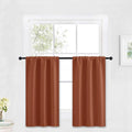 RYB HOME Cafe Blackout Curtains 30 inch Length, Short Window Curtain Tiers | by RYBHOME