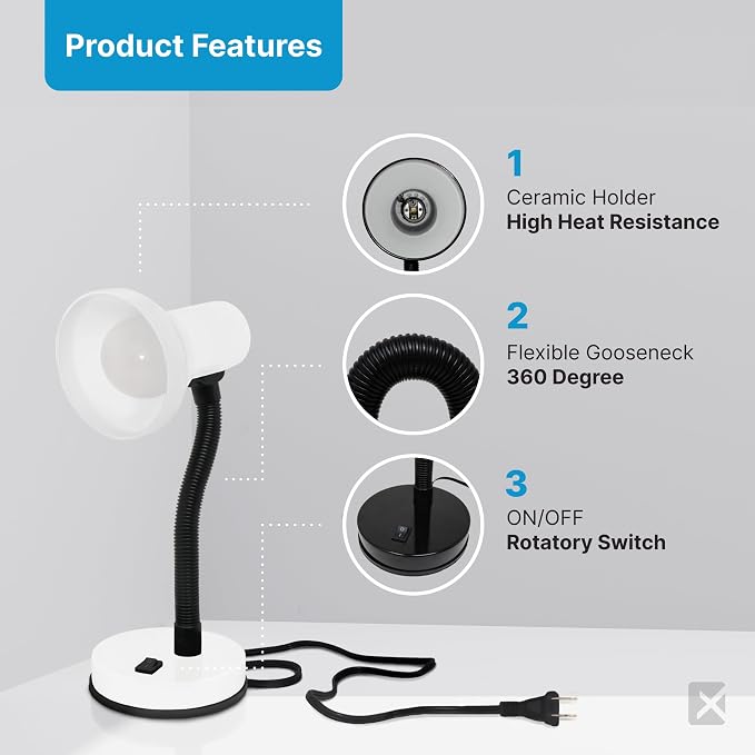 Xtricity LED Desk Light, 360° Adjustable Gooseneck, | Home and Office Lamp - Image 2