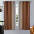SimpleHome Ombre Burnt Orange to Grey White Curtains by SimpleHome