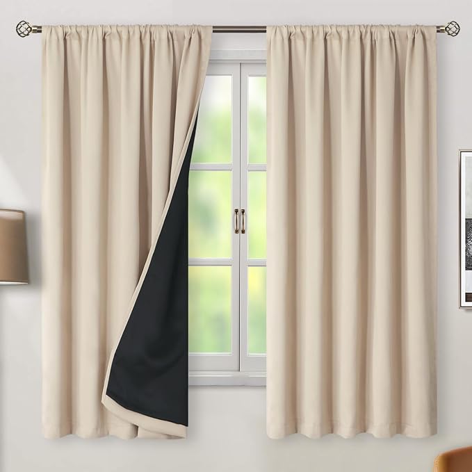 BGment Champagne Blackout Curtains - Image 2