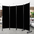 Room Divider 88'' Wide Folding Privacy Screens, 4 Panel Wall Divider w/Wheel | by HOMSCREENER