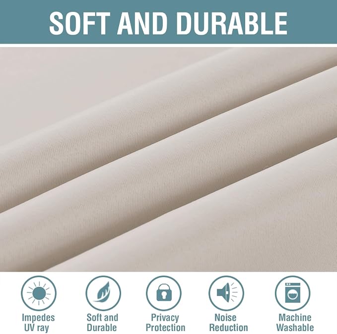 H.VERSAILTEX Blackout Patio Curtains 100 x 96 Inches - Image 4