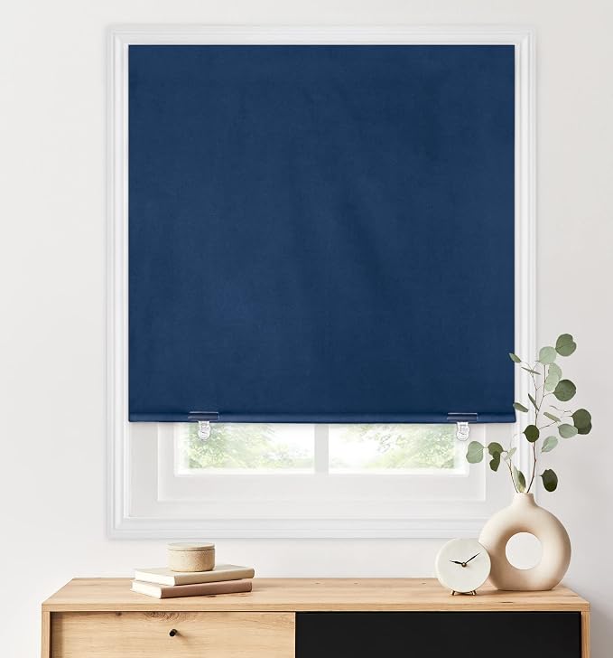 LazBlinds 100% Blackout Roller Shades, Thermal Insulated UV Protection Privacy by LazBlinds