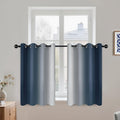 COSVIYA Grommet Room Darkening Ombre Navy Blue Curtains W52xL63 inch | Navy and by COSVIYA