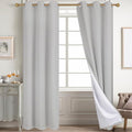 Diraysid 100% Blackout Curtains Light Grey Linen Curtains by Diraysid%2C+refresh+your+life