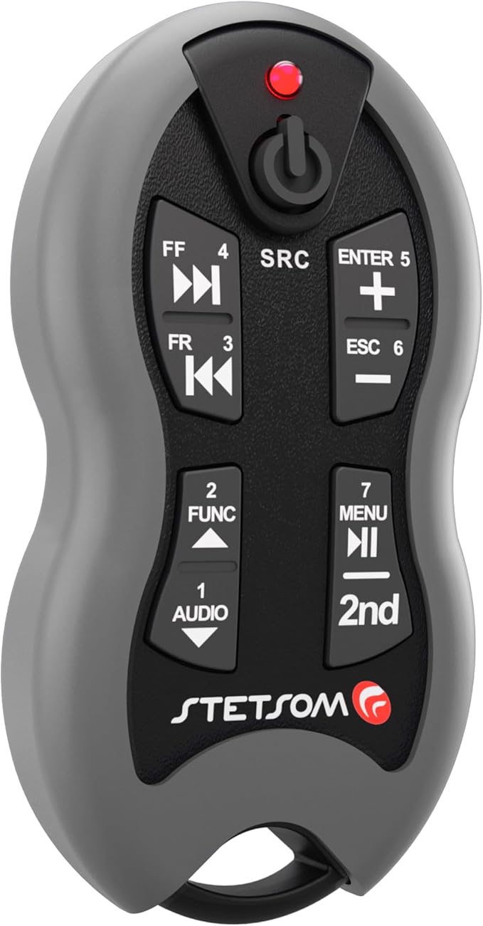 Stetsom SX2 - Universal Remote Control, Infrared, Long Range (1640 ft), 16 Functions, Learning Mode, Compatible With Car Audio Head Units, Home Devices and Video Equipment