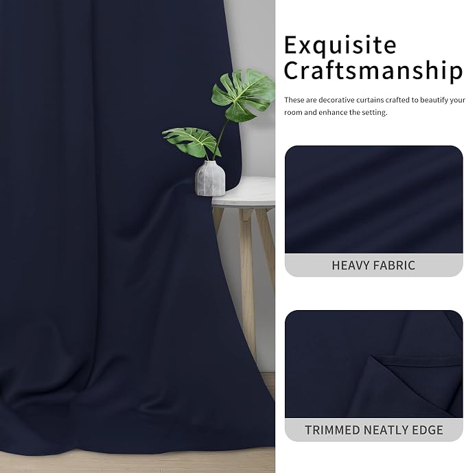 Easy-Going Thermal Grommet Blackout Curtains, 2 Panels 42x72 in, Noise Reduction - Image 5