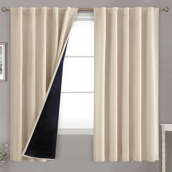 BGment Champagne 100% Blackout Curtains by BGment