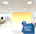 CycevSun 2x2 LED Drop Ceiling Flat Panel Light Fixture, 0-10V Dimmable, 3000K 4000K 5000K Switchable, 20/30/40W Selectable, 120-277V, ETL Listed, 16 Pack