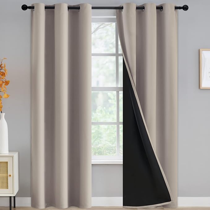 Yakamok Natural Blackout Curtains 84 inches Long by Yakamok