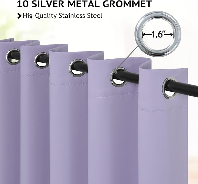 COSVIYA Curtains 84 inch Length 2 Panels Grommet Room Darkening, Thick - Image 2