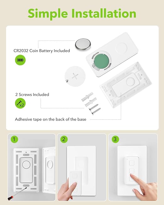 Remote Control Outlet Plug Switch, BN-LINK Wireless Light Remote Switch - Magnetic Removable, No Wiring Needed for Lamps, Lights, Fan, 100ft RF Range, 100ft RF Range, Pre-Programmed