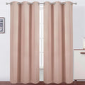 Blush Thermal Blackout Curtains/42 x 84 Inch/Set of 2 Panels Room Darkening by Lemomo