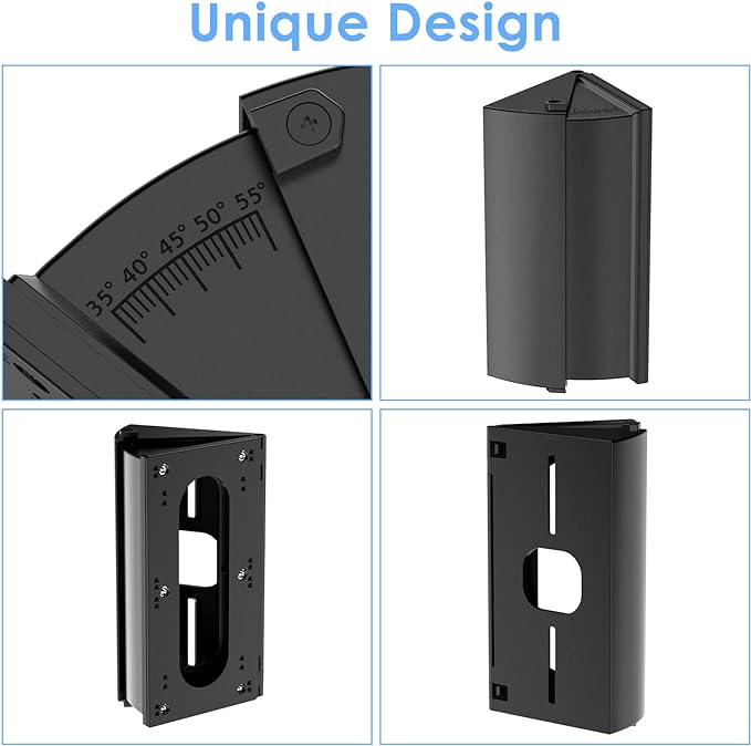 RIOVO Adjustable 30 to 55 Degree Doorbell Angle Mount Compatible with Ring/Blink Video Doorbell/Battery Doorbell, Replacement Angle Adjustment Adapter Mounting Bracket Wedge Kit