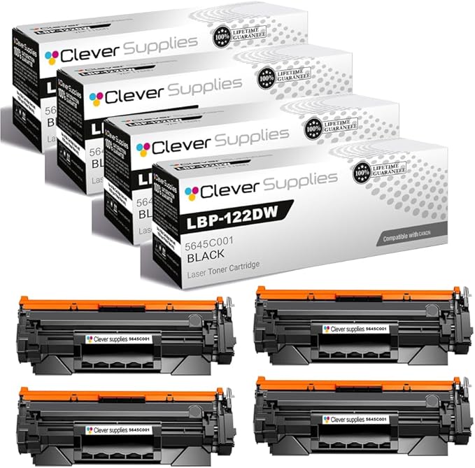 CS Replacement Compatible with Canon LBP 122DW Toner Cartridge 5645C001 to use with MF273DW LBP-122DW MF275DW (Black, 4-Pack)