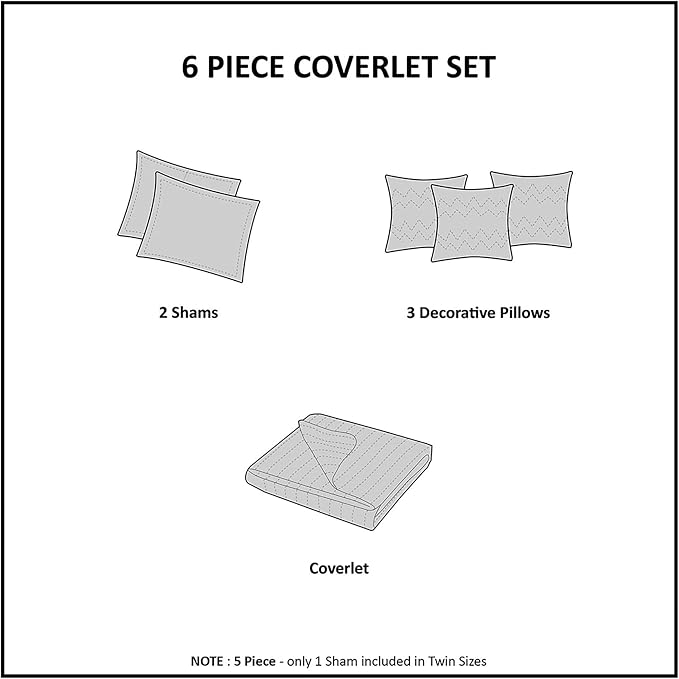 Madison Park Cottage Coastal Quilt Set, Lightweight Bedding Layer - Image 9