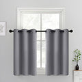 Yakamok Blackout Curtains 38x36 inch Grey Thermal Drapes-Kitchen | 2 panels by Yakamok