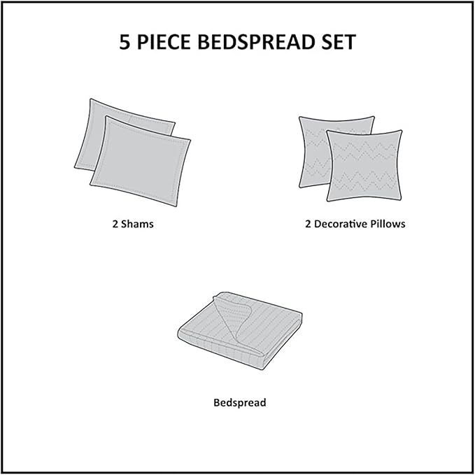 Madison Park King Quilt Bedding Set, Reversible Quilted Bedspread Set, - Image 11