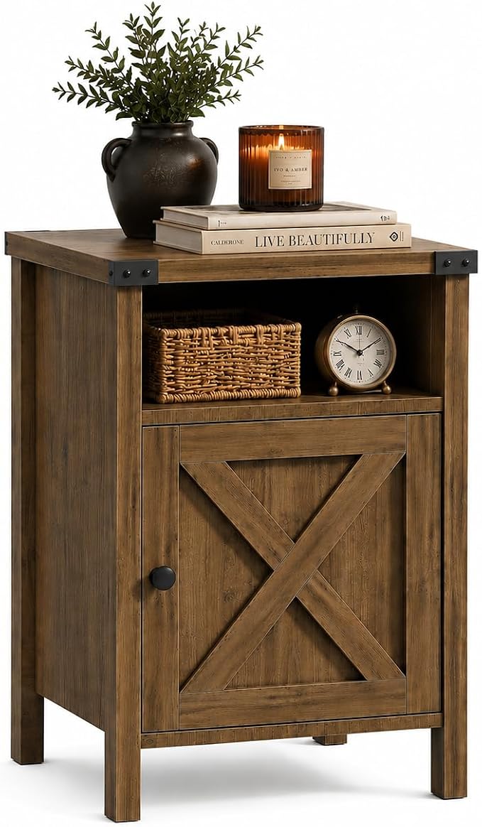 Farmhouse End Table, Nightstand by Catrimown